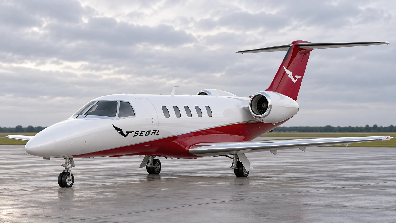 Cessna Citation CJ4 Gen2 in Segal livery, front three-quarter — illustrative rendering